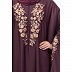 Designer Irani Kaftan with embroidery work- Wine